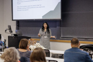 Presentation in small meeting room