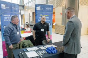 Chris talking with the PKA tech vendor