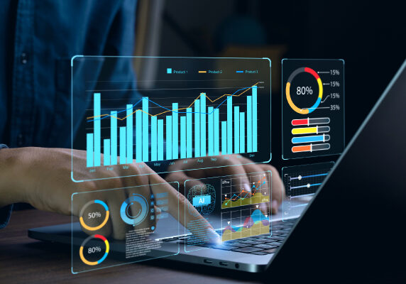 Computer with Data Points