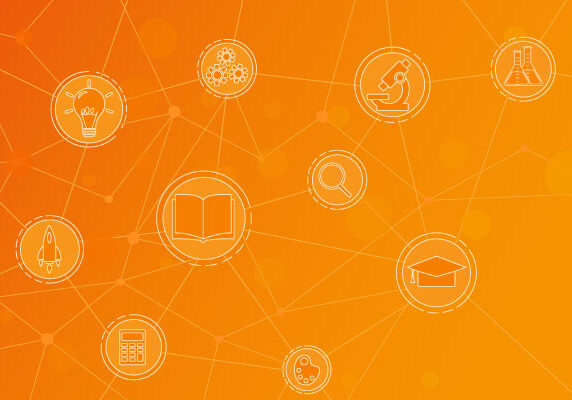 College Study Icons Orange